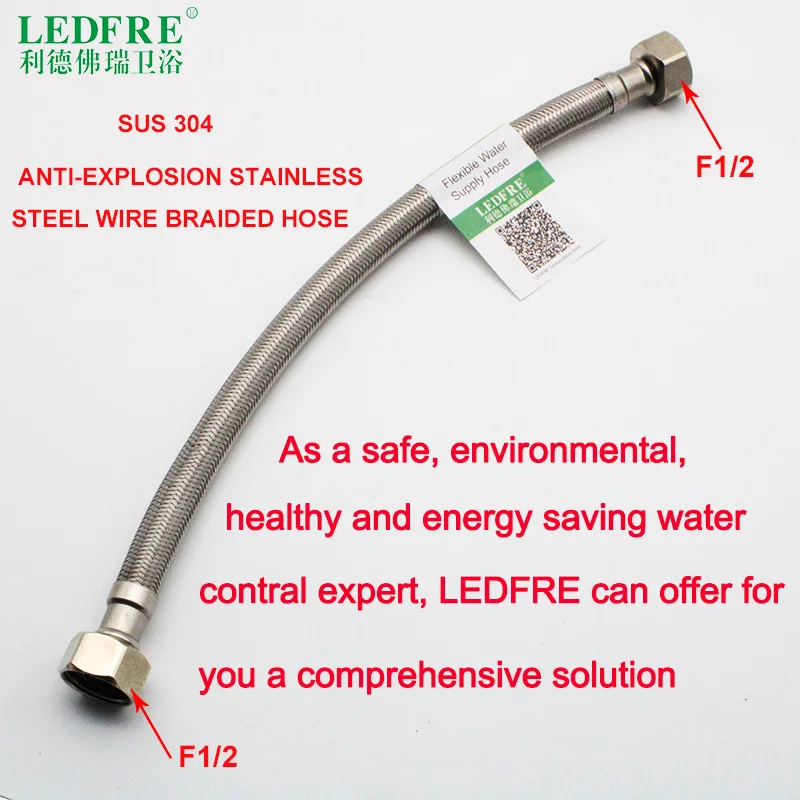 LF15001-20CM G1/2*G1/2" Flexible Braided Faucet Water Supply Hose & SS Hose Supply &SS braided connector
LF15001-20CM G1/2*G1/2" Flexible Braided Faucet Water Supply Hose & SS Hose Supply &SS braided connector