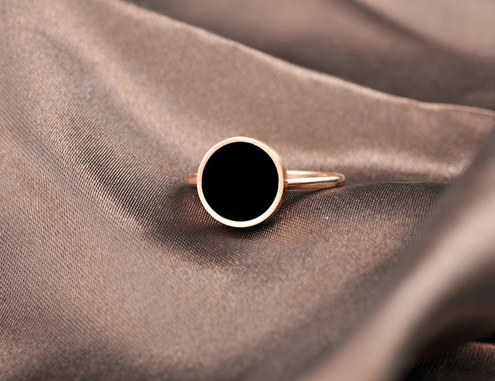 JeeMango винтажное свадебное кольцо для женщин Минималистский розовый золотой цвет