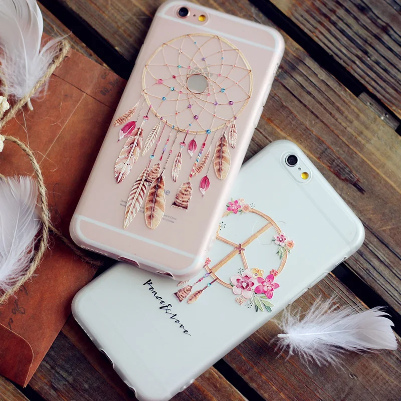 Relief Soft Phone Case For Apple iPhone X 6 6S 7 8 7 Plus 8Plus 6Plus 6SPlus Clear DreamCatcher Series Crystal Flower Back Cover
Relief Soft Phone Case For Apple iPhone X 6 6S 7 8 7 Plus 8Plus 6Plus 6SPlus Clear DreamCatcher Series Crystal Flower Back Cover