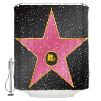 Hollywood Walk Of Fame Extra Long Fabric Bath Shower Curtains Bathroom Decor Sets with Hooks 
Hollywood Walk Of Fame Extra Long Fabric Bath Shower Curtains Bathroom Decor Sets with Hooks