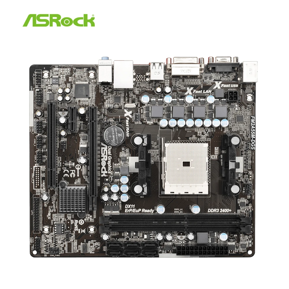 ASRock Original FM2A55M-DGS Desktop Motherboard A55 Socket FM2 supports DDR3 32GB / For AMD A4/A6/A8 CPU
ASRock Original FM2A55M-DGS Desktop Motherboard A55 Socket FM2 supports DDR3 32GB / For AMD A4/A6/A8 CPU