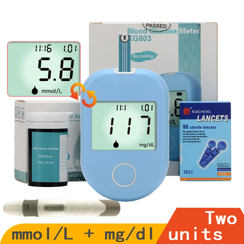 Two unit mmol/L and mg/dl Blood Glucose Meter&Test Strips&Lancets Medical Blood Sugar Meter Glucometer Diabetes 0.6ul No coding
Two unit mmol/L and mg/dl Blood Glucose Meter&Test Strips&Lancets Medical Blood Sugar Meter Glucometer Diabetes 0.6ul No coding