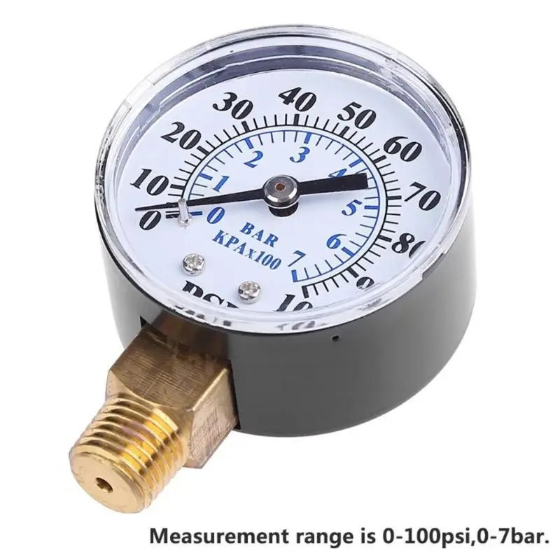 Well Pump Pressure Gauge 1/4'' NPT Thread 0-100 PSI 0-7 Bar Water Air Gas Pressure Monitor
Well Pump Pressure Gauge 1/4'' NPT Thread 0-100 PSI 0-7 Bar Water Air Gas Pressure Monitor