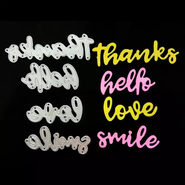 4Pcs/Set Hello Smile Than metal die cutting dies scrapbooking embossing folder suit for sizzix fustella big shot cutting machine
4Pcs/Set Hello Smile Than metal die cutting dies scrapbooking embossing folder suit for sizzix fustella big shot cutting machine