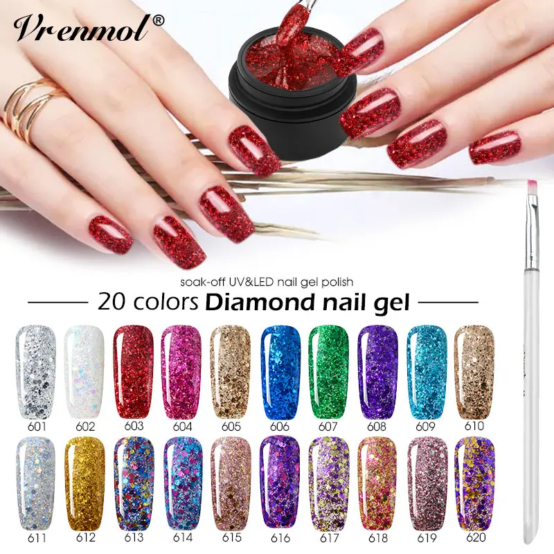 Vrenmol 5G Diamant Pailletten Glitter Gel Nagellak Professionele 20 Kleur 3D Diamond UV LED Gel Nail Polish Soak Off Gel Vernis
Vrenmol 5G Diamant Pailletten Glitter Gel Nagellak Professionele 20 Kleur 3D Diamond UV LED Gel Nail Polish Soak Off Gel Vernis
