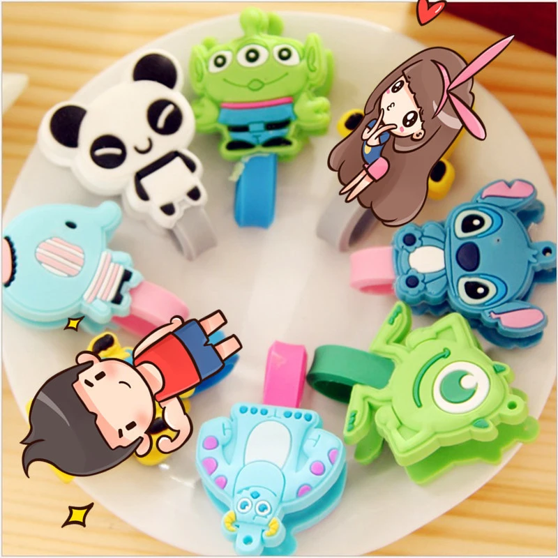 RACAHOO 5pcs Cartoon Hero Headphone Earphone Cable Case Storager Wire Organizer Cord Holder USB line Winder For iphone samsung9