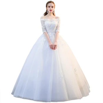 Holievery Simple Tulle Off Shoulder Ball Gown Wedding Dresses with Lace 2019 Half Sleeves Bridal Gown Vestidos Novia
Holievery Simple Tulle Off Shoulder Ball Gown Wedding Dresses with Lace 2019 Half Sleeves Bridal Gown Vestidos Novia