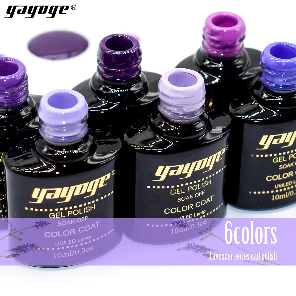 YAYOGE gel nail polish Classic 6 color lavender UV LED gel varnish 10ml/0.3oz long-lasting quick Bake soak off manicure
YAYOGE gel nail polish Classic 6 color lavender UV LED gel varnish 10ml/0.3oz long-lasting quick Bake soak off manicure