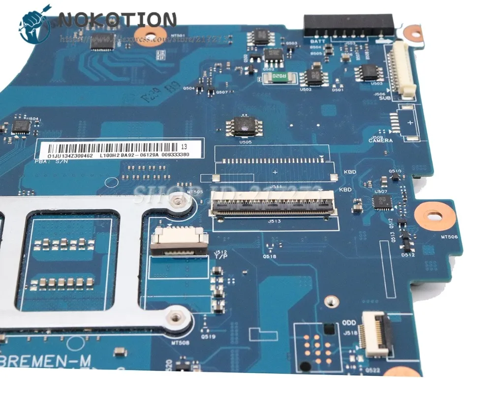 NOKOTION материнская плата для ноутбука Samsung R580 HM55 DDR3 GT310M графическая бесплатные ЦП NP