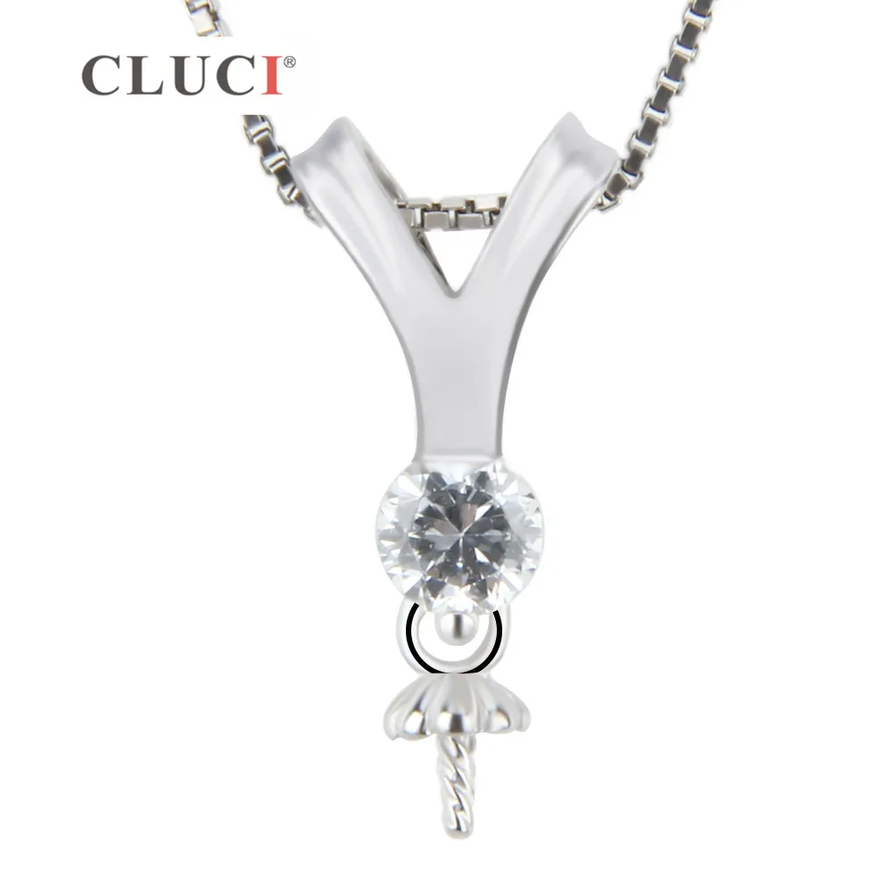 CLUCI 925 sterling silver Y shape pendant fitting for DIY pearls beads pendants necklace women jewelry
CLUCI 925 sterling silver Y shape pendant fitting for DIY pearls beads pendants necklace women jewelry