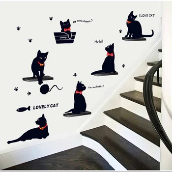 New Cat family Wall Sticker PVC Cute Kitty Living room background stairs stickers on the wall DIY Decal Home Decor Decal
New Cat family Wall Sticker PVC Cute Kitty Living room background stairs stickers on the wall DIY Decal Home Decor Decal
