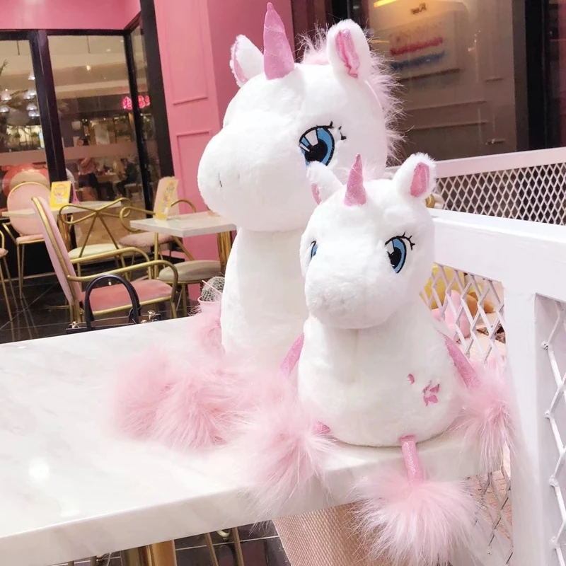 35/60 Cm Soft Cartoon Unicorn Plush Toys Sakura Fluffy Foot Toy For Baby Girl Adorable Gift Children Birthday | Игрушки и хобби