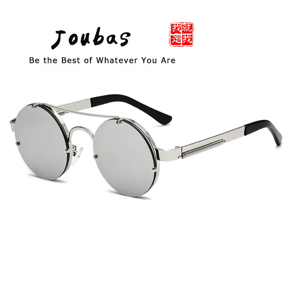 Joubas Round Steampunk Sunglasses Women/Men 2019 Reflective Mirror Sun Glasses Spring Leg Metal Eyewear Retro Vintage Party 34
Joubas Round Steampunk Sunglasses Women/Men 2019 Reflective Mirror Sun Glasses Spring Leg Metal Eyewear Retro Vintage Party 34
