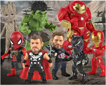 8PCS/Set Marvel Avengers 4 Endgame Figure Thor Hulk Iron man Captain Spider man Black Panther Tree man Model Doll Collection Toy
8PCS/Set Marvel Avengers 4 Endgame Figure Thor Hulk Iron man Captain Spider man Black Panther Tree man Model Doll Collection Toy
