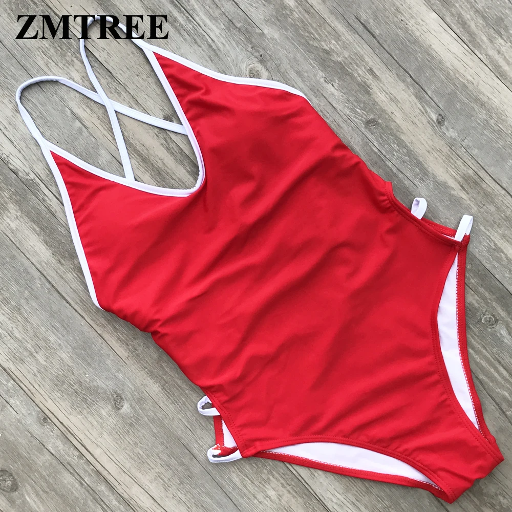 ZMTREE Solid Color Bathing Suit Backless Bodysuit Women One Piece Swimwear Cross Back Swimsuit 2018 New Hollow Out Beach Wear
ZMTREE Solid Color Bathing Suit Backless Bodysuit Women One Piece Swimwear Cross Back Swimsuit 2018 New Hollow Out Beach Wear