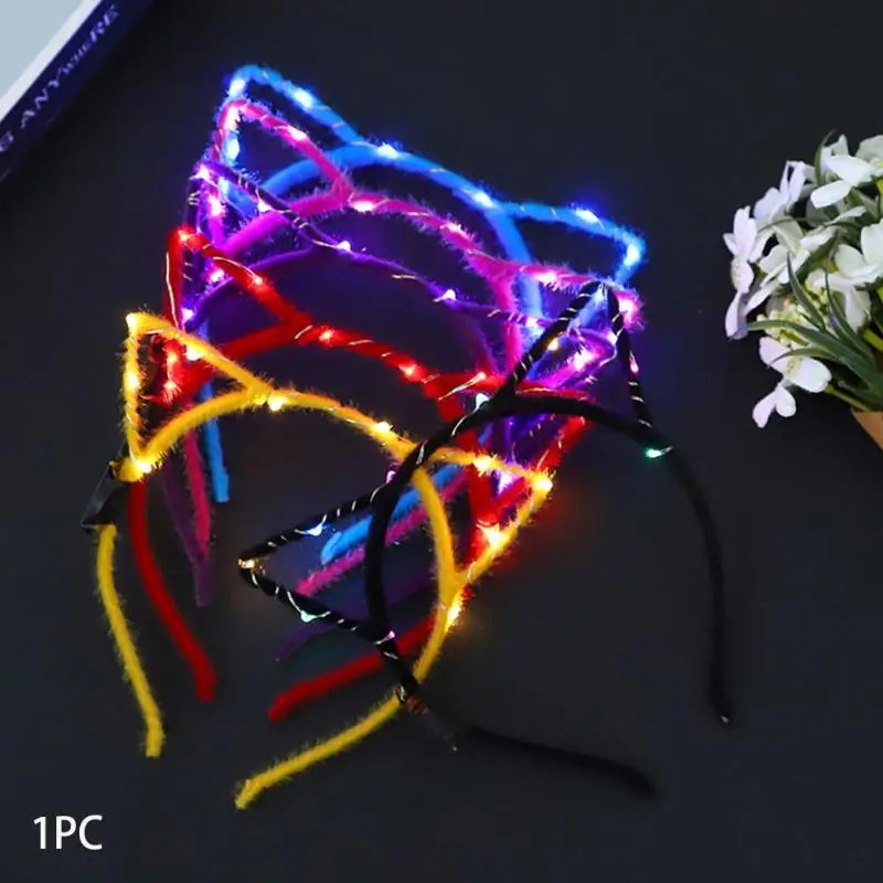 1PC Cute Cat Ear Shaped LED Headbands Party Light Up Flashing Blinking Party Wear Christmas Hair Accessories Glow Party Supplies
1PC Cute Cat Ear Shaped LED Headbands Party Light Up Flashing Blinking Party Wear Christmas Hair Accessories Glow Party Supplies