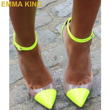 EMMA KING Brand New Sexy Pointed Toe Yellow PVC Pumps Women Summer Shoes High Heels Ankle Strap Buckle Stiletto Heels Party Shoe
EMMA KING Brand New Sexy Pointed Toe Yellow PVC Pumps Women Summer Shoes High Heels Ankle Strap Buckle Stiletto Heels Party Shoe