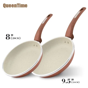 QueenTime 2pcs Aluminum Frying Pan Non-Stick Skillet 8"+9.5" Cooking Fry Pan Coating Skillets Professional Kitchen Cooking Tools
QueenTime 2pcs Aluminum Frying Pan Non-Stick Skillet 8"+9.5" Cooking Fry Pan Coating Skillets Professional Kitchen Cooking Tools