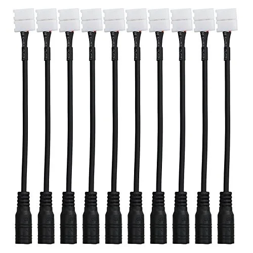 5pcs 10pcs 5.5mm Female Connect Cable 8mm 10mm Width Wire Connector For 2835 5050 Single Color LED Strip
5pcs 10pcs 5.5mm Female Connect Cable 8mm 10mm Width Wire Connector For 2835 5050 Single Color LED Strip