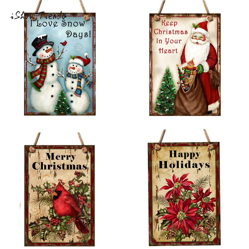 ISHOWTIENDA Art Home Decor Christmas Santa Claus Birds Flowers Snowman Wooden Pendant Door Deco Hanging Party Deco Christmas
ISHOWTIENDA Art Home Decor Christmas Santa Claus Birds Flowers Snowman Wooden Pendant Door Deco Hanging Party Deco Christmas