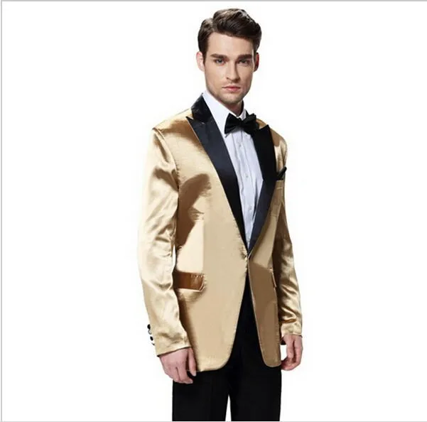 Top Selling New High Quality groom suits Gold three Piece suit peaked lapel formal suits ( jacket+Pants+tie)
Top Selling New High Quality groom suits Gold three Piece suit peaked lapel formal suits ( jacket+Pants+tie)