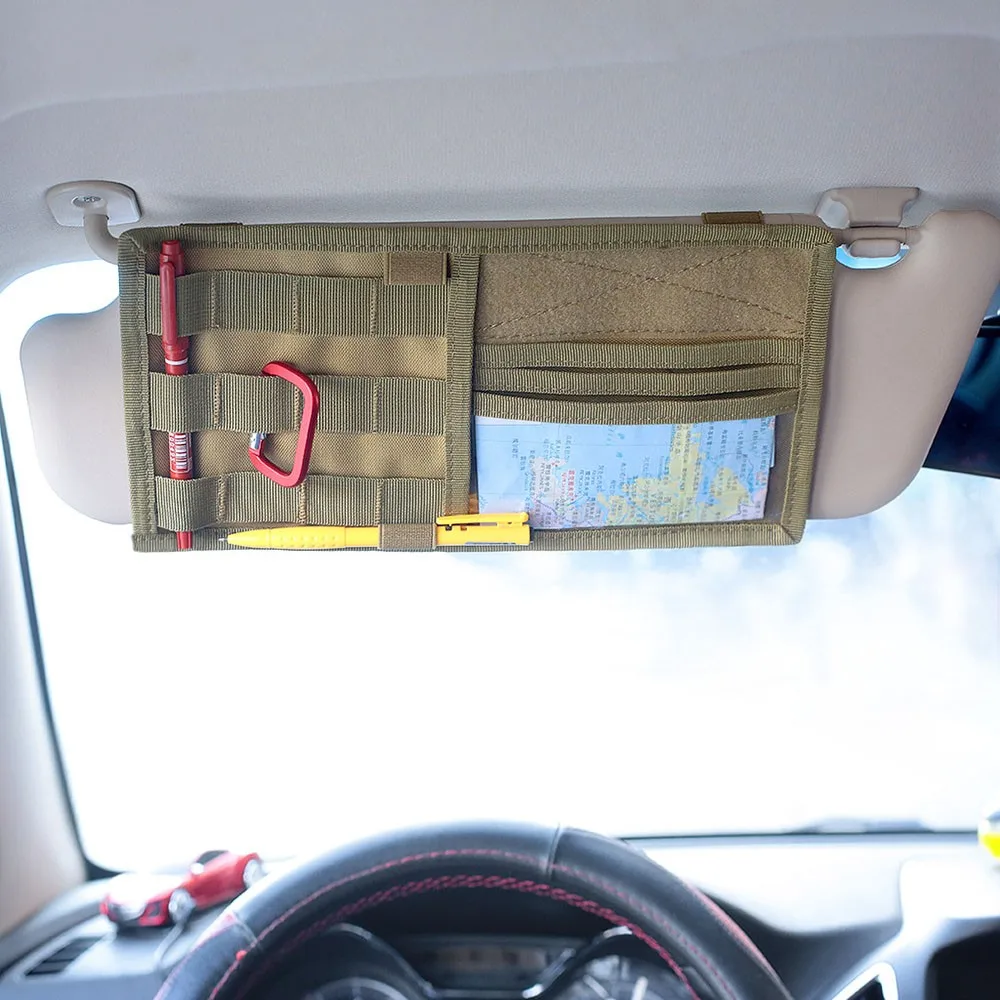 Tactical Vehicle Visor Panel Truck Car Sun Visor Organizer CD Bag Holder Pouch Auto Accessories MOLLE/3.7
Tactical Vehicle Visor Panel Truck Car Sun Visor Organizer CD Bag Holder Pouch Auto Accessories MOLLE/3.7