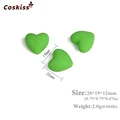 Mixed Color Natural Heart-shaped Silicone Beads Food Grade Silicone Beads Baby Teether Toys DIY Necklace/ Bracelet Accessories