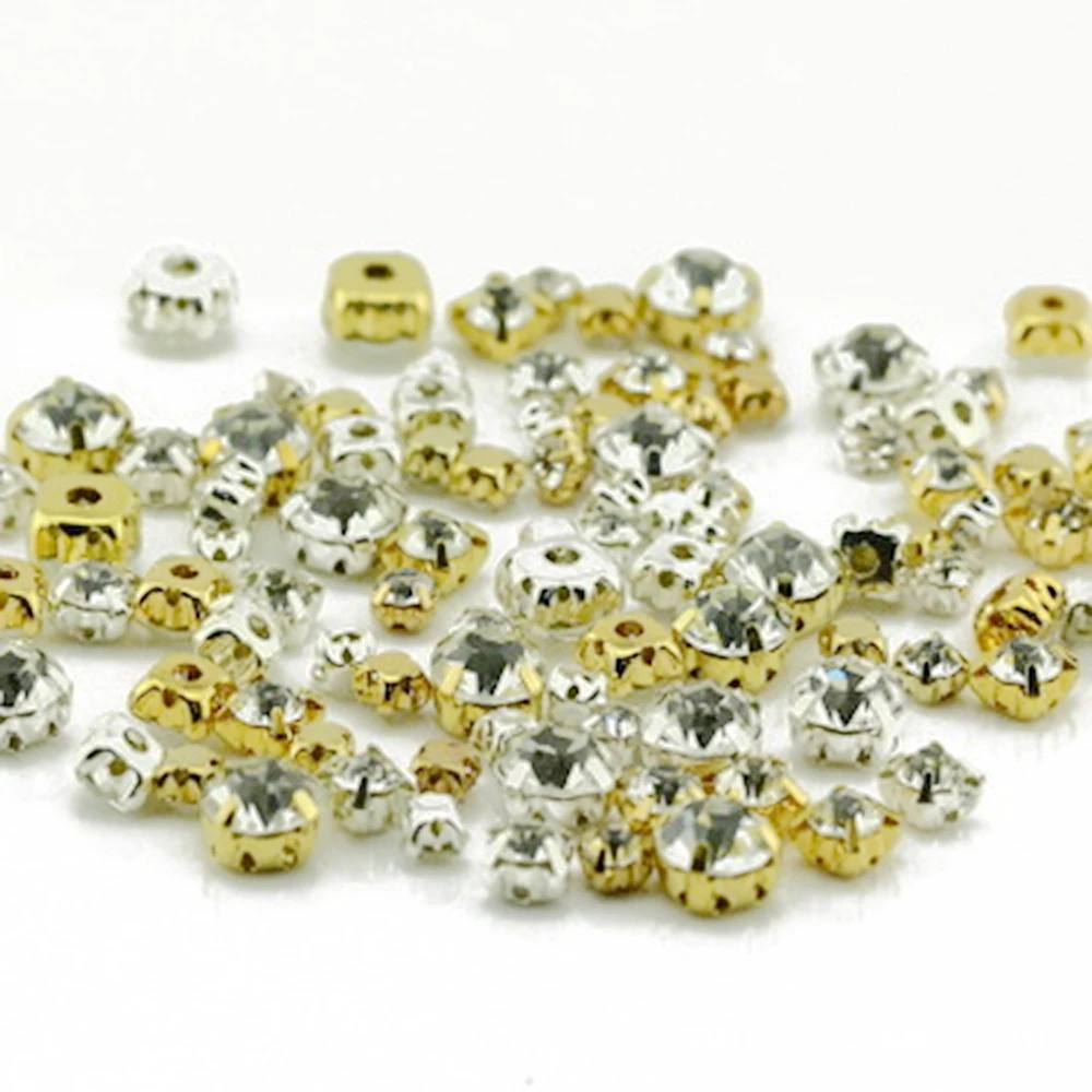 New Shinny 3/4/5/6/7/8/10mm Multi-pack Gold/Silver Glass Claw Rhinestone Sew On Rhinestones For Garment DIY Accessories
New Shinny 3/4/5/6/7/8/10mm Multi-pack Gold/Silver Glass Claw Rhinestone Sew On Rhinestones For Garment DIY Accessories