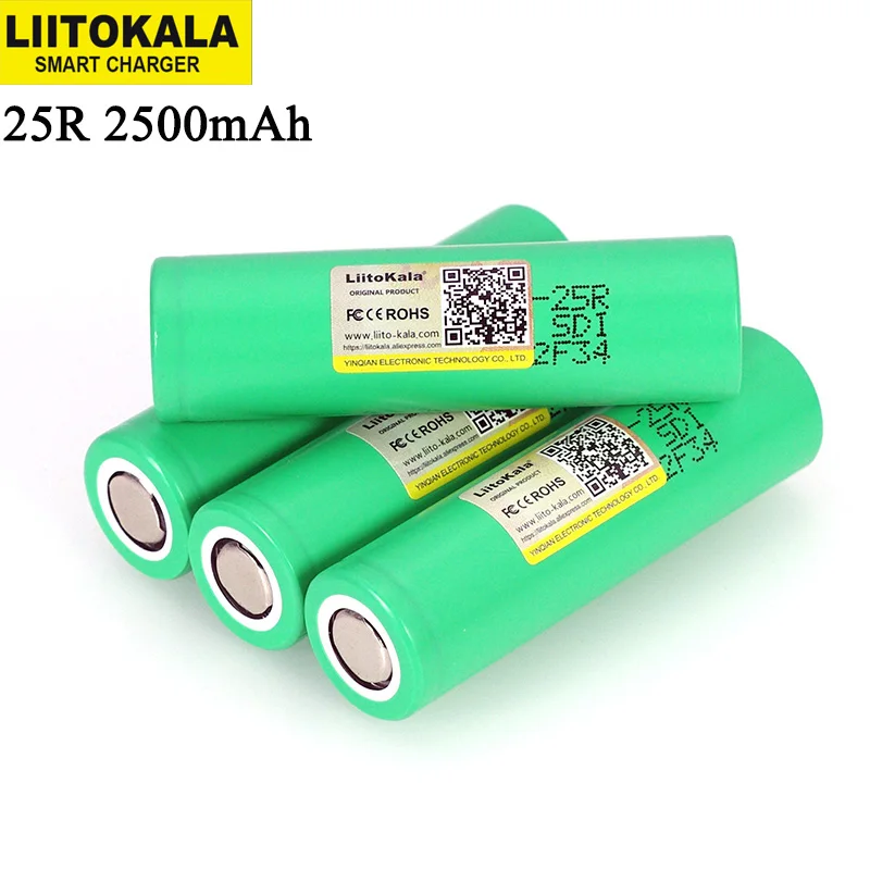 Liitokala INR18650-25R 18650 2500mAh 3.6V lithium Rechargeable battery 20A discharge batteries
Liitokala INR18650-25R 18650 2500mAh 3.6V lithium Rechargeable battery 20A discharge batteries