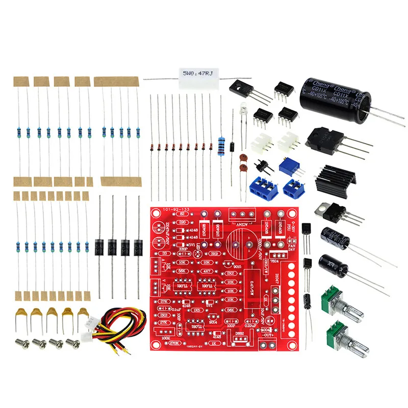 Adjustable Regulated Power Supply Kit DIY Short Circuit Current Limiting DC0-30V 2mA-3A ALI88
Adjustable Regulated Power Supply Kit DIY Short Circuit Current Limiting DC0-30V 2mA-3A ALI88