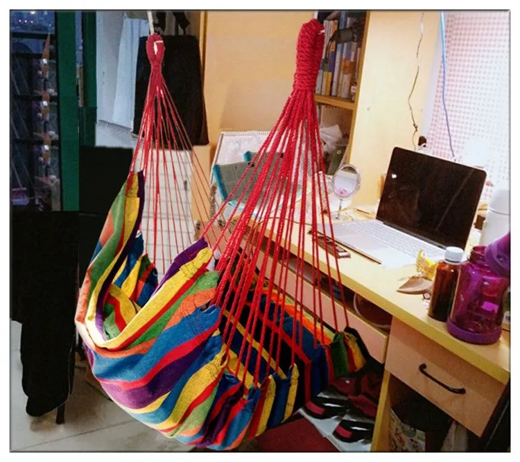 Newest Canvas Hammock Adult Indoor Swing Cradle Outdoor Handing Chair Children Hammock Tourism with Cushion Bearing 120KG
Newest Canvas Hammock Adult Indoor Swing Cradle Outdoor Handing Chair Children Hammock Tourism with Cushion Bearing 120KG