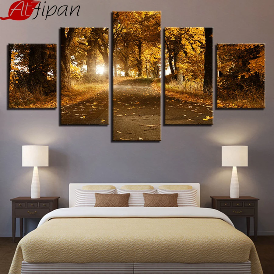 Canvas Paintings Home Decor HD Prints Trees Pictures 5 Pieces Autumn Forest Fallen Leaves Landscape Poster Living Room Wall Art
Canvas Paintings Home Decor HD Prints Trees Pictures 5 Pieces Autumn Forest Fallen Leaves Landscape Poster Living Room Wall Art