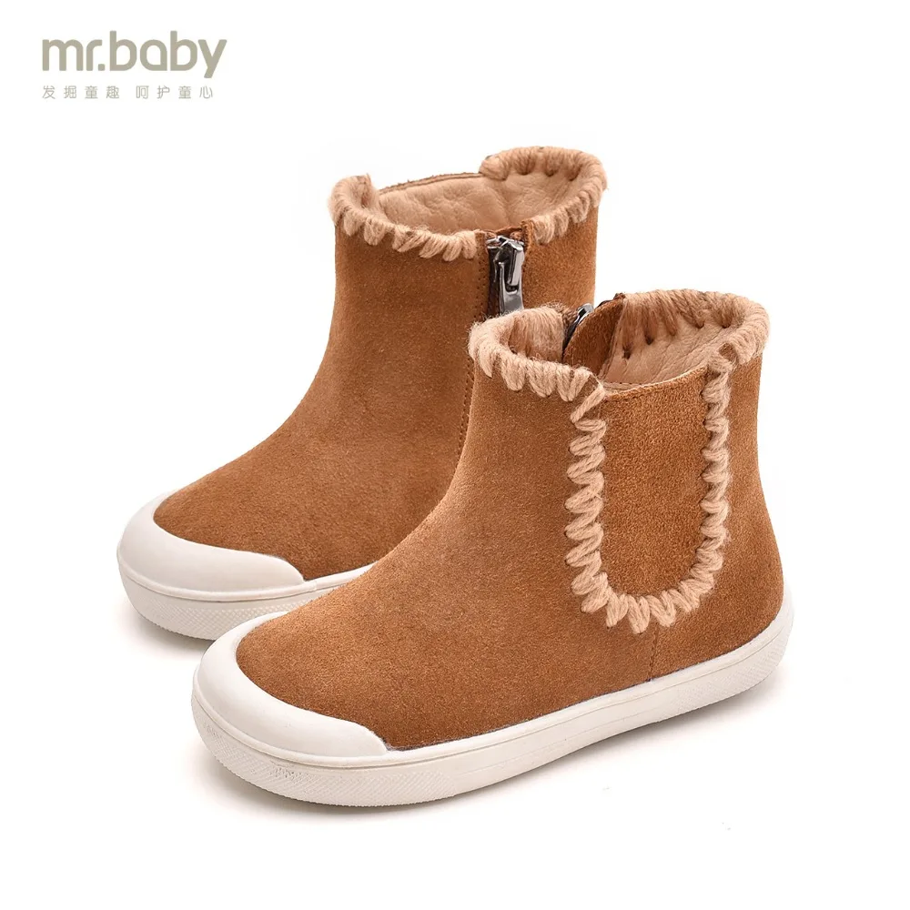 Mr.baby Original kids shoes 2018 New Winter Fashion Simple Handsome Sewing Cowhide Casual boots Girl Child Boots 
Mr.baby Original kids shoes 2018 New Winter Fashion Simple Handsome Sewing Cowhide Casual boots Girl Child Boots