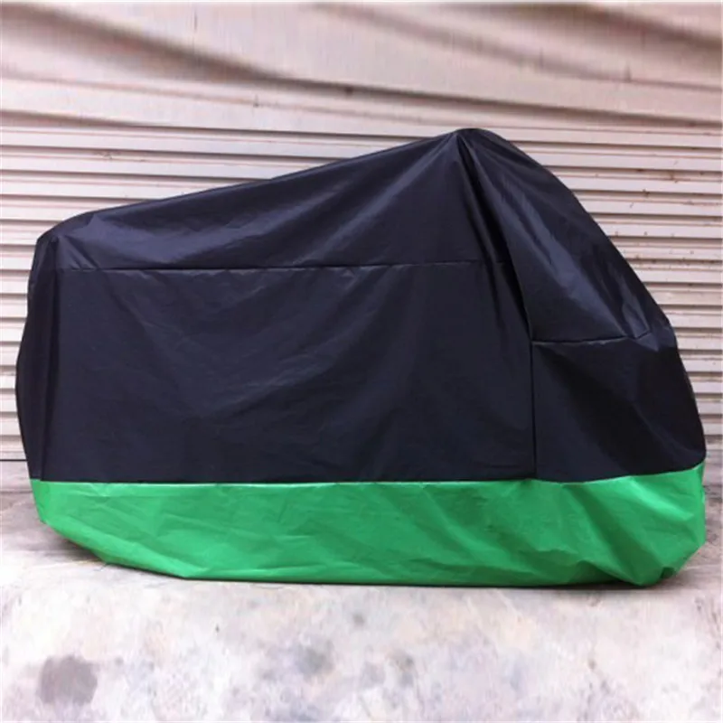 Image Black+Green Waterproof Motobike Rain Dust Cover Bike Motorcycle Cover Black Green Outdoor UV Protector
