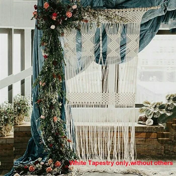 1.2x2m Handmade Macrame Bohemia Tassel Hanging Tapestry Hand-woven Curtain Fashion Wedding Backdrop Wall With Wood Stick
1.2x2m Handmade Macrame Bohemia Tassel Hanging Tapestry Hand-woven Curtain Fashion Wedding Backdrop Wall With Wood Stick