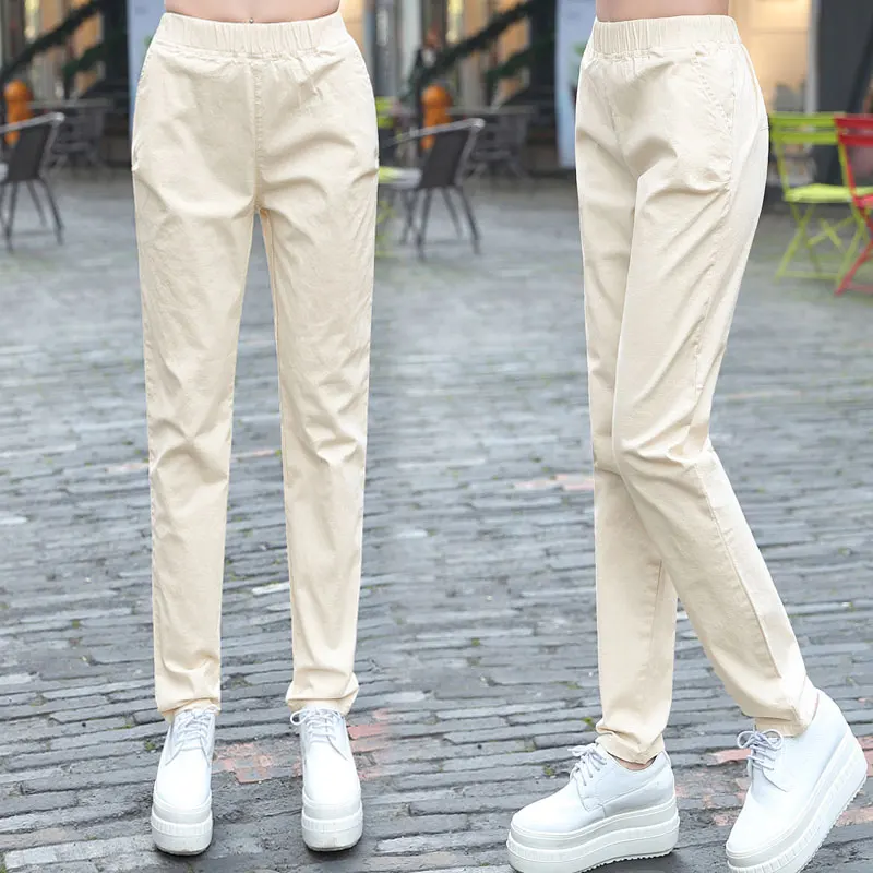 2019 Spring Summer Fashion Casual Pants Women trousers Female S-2XL Loose Elastic Waist Chic Pockets Women's Pants Preppy Style
2019 Spring Summer Fashion Casual Pants Women trousers Female S-2XL Loose Elastic Waist Chic Pockets Women's Pants Preppy Style