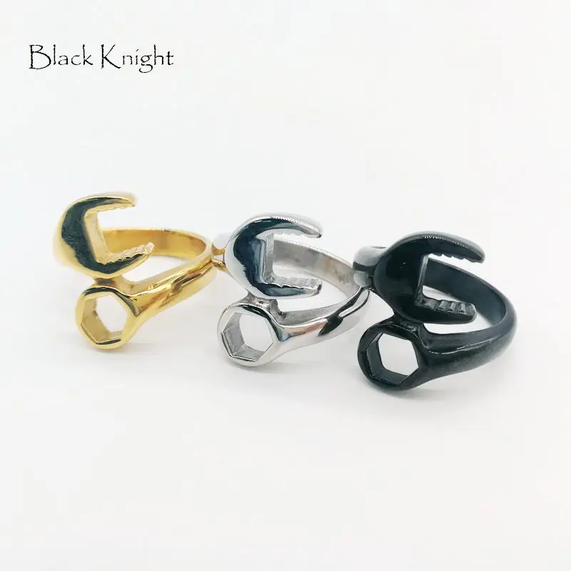 Black Knight mens fashion Spanner rings Silver color Stainless steel wrench ring punk fashion jewelry rings for man BLKN0715
Black Knight mens fashion Spanner rings Silver color Stainless steel wrench ring punk fashion jewelry rings for man BLKN0715