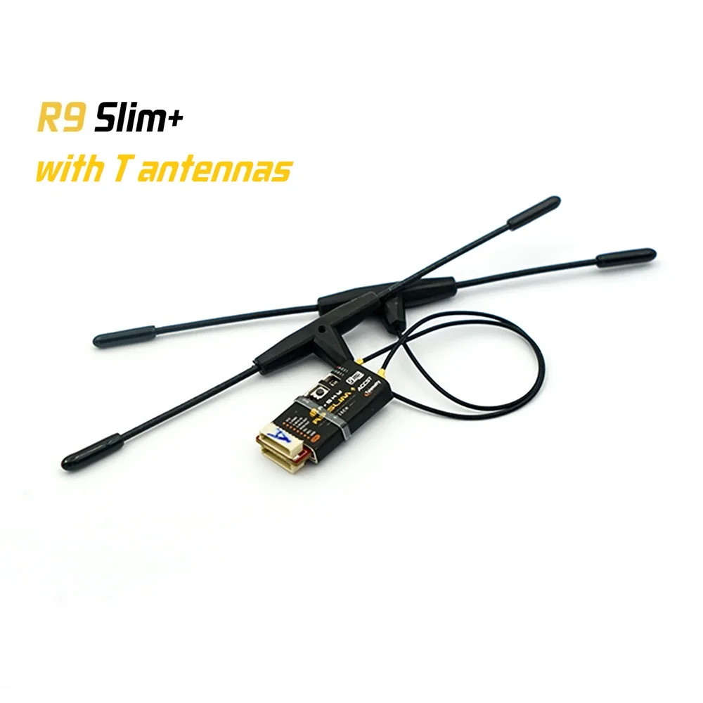 FrSky R9Slim+ Receiver with 2 T Style Dipole Antennas Optimized 900MHz long range receiver
FrSky R9Slim+ Receiver with 2 T Style Dipole Antennas Optimized 900MHz long range receiver