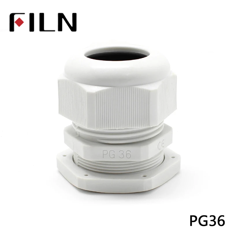 Plastic Waterproof Adjustable IP68 PG36 22-32MM Cable Gland Joints, PG7, PG9, PG11, PG13.5, PG16