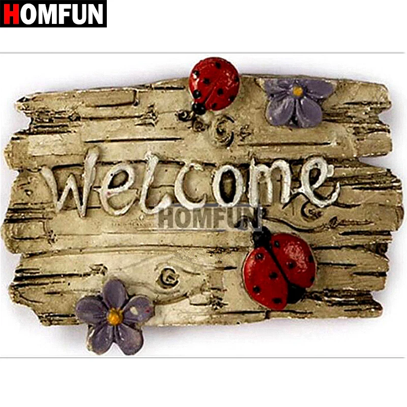 HOMFUN 5D DIY Diamond Painting Full Square/Round Drill "Welcome" Embroidery Cross Stitch gift Home Decor Gift A07765
HOMFUN 5D DIY Diamond Painting Full Square/Round Drill "Welcome" Embroidery Cross Stitch gift Home Decor Gift A07765