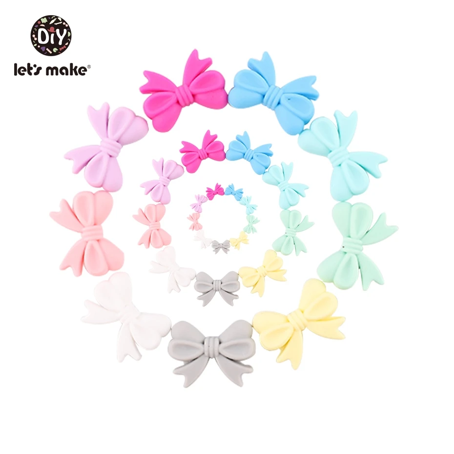 Let's Make 20pc 2.0cm*2.7cm BPA FREE Silicone Bow Beads Chew Silicone Beads High Quality Baby Nursing Accessories Non-Toxic
Let's Make 20pc 2.0cm*2.7cm BPA FREE Silicone Bow Beads Chew Silicone Beads High Quality Baby Nursing Accessories Non-Toxic