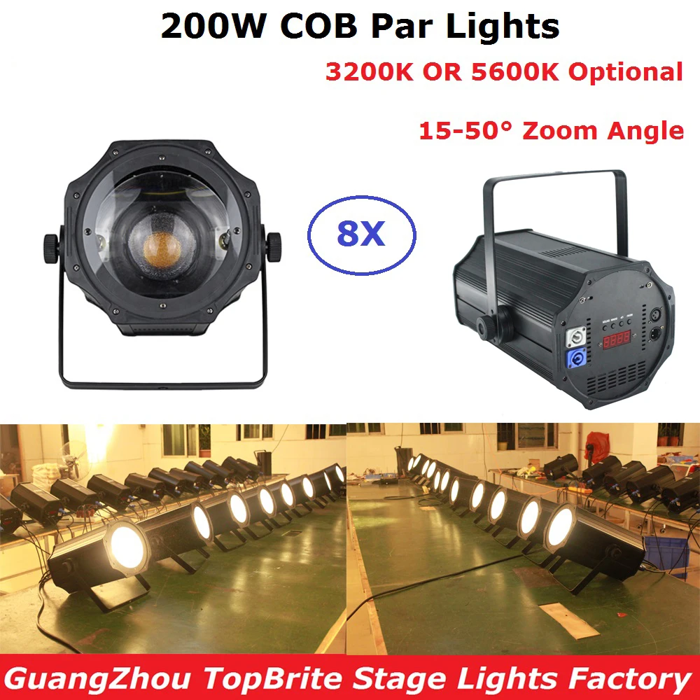8 Pack Warm / Pure White COB 200W LED Par Light Outdoor Zoom Par Can Zoom Led Par Light For Christmas Party Wedding Dj Discos
8 Pack Warm / Pure White COB 200W LED Par Light Outdoor Zoom Par Can Zoom Led Par Light For Christmas Party Wedding Dj Discos