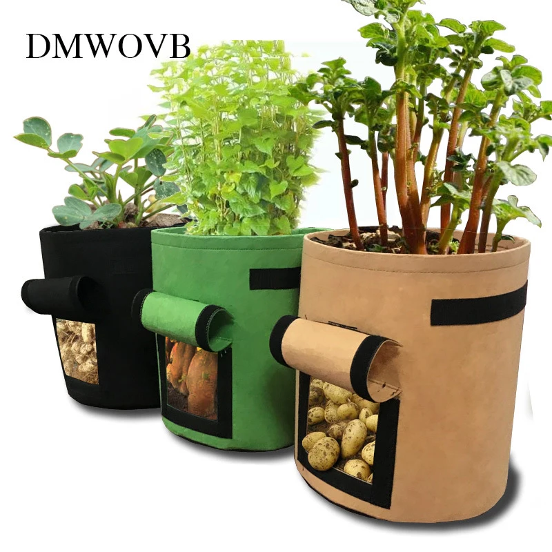 DMWOVB Breathable Potato Tomato Planting Nursery Plant Grow Bags Fabric Seedling Pots Eco-Friendly Aeration Planting Bags
DMWOVB Breathable Potato Tomato Planting Nursery Plant Grow Bags Fabric Seedling Pots Eco-Friendly Aeration Planting Bags