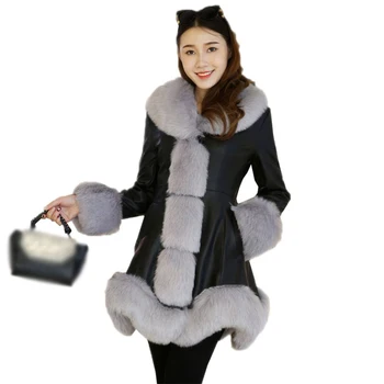 Plus Size 6XL Women 2018 Winter New Faux Fox Fur PU Leather Jacket Coat Overcoat Female Elegant Slim Thick Warm Outerwear O611
Plus Size 6XL Women 2018 Winter New Faux Fox Fur PU Leather Jacket Coat Overcoat Female Elegant Slim Thick Warm Outerwear O611