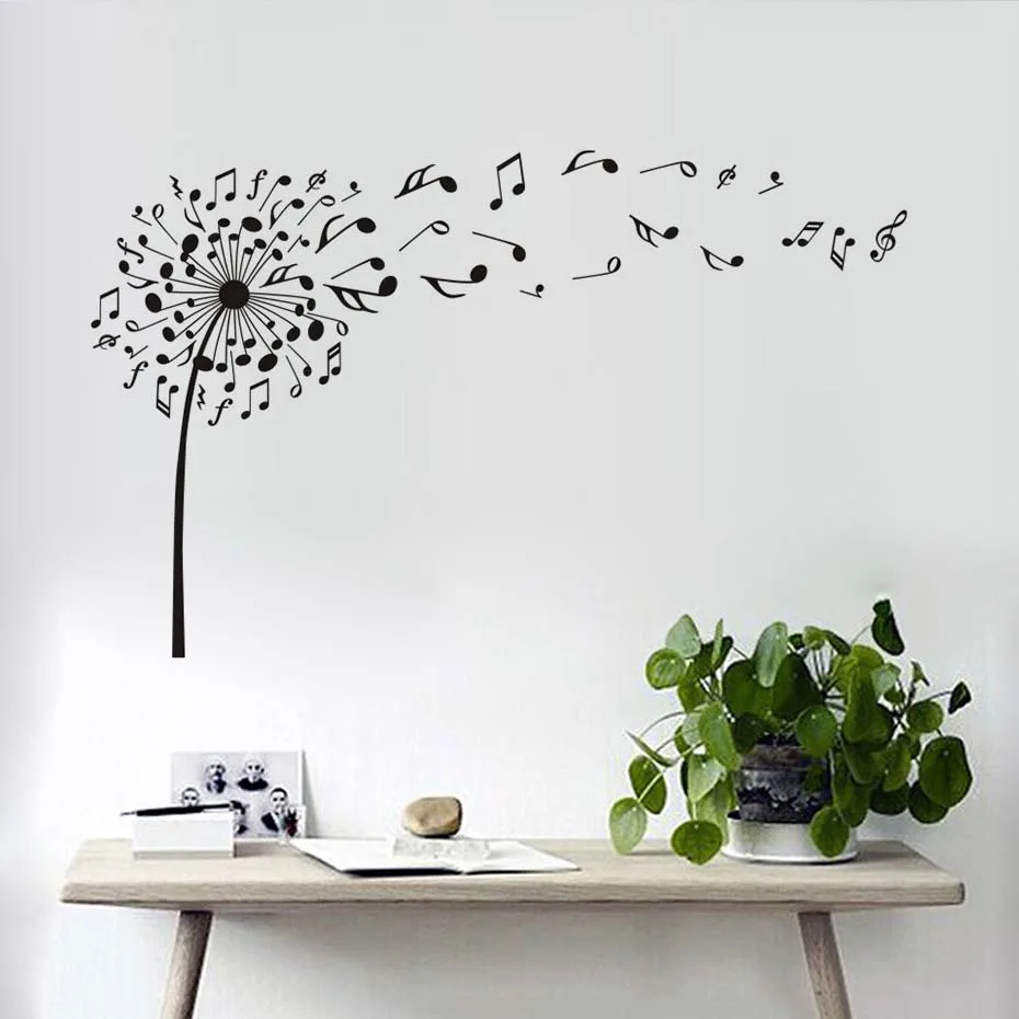 Creative Dandelion Music Notes Wall Decals Decor High Quality Vinyl TV Background Mural PVC Wall Stickers For Bedroom Removable
Creative Dandelion Music Notes Wall Decals Decor High Quality Vinyl TV Background Mural PVC Wall Stickers For Bedroom Removable