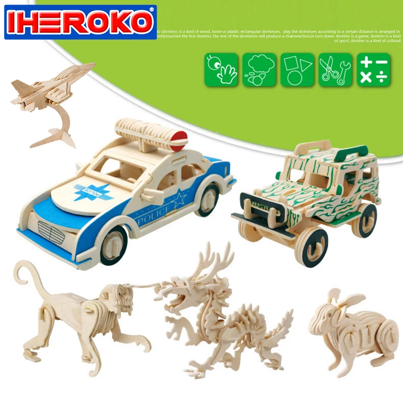 Wooden DIY Jeep Dinosaur Animal Style 3D Jigsaw Puzzle Woodcraft Assemble Toy Educational Game Kids Gift for Brain Development
Wooden DIY Jeep Dinosaur Animal Style 3D Jigsaw Puzzle Woodcraft Assemble Toy Educational Game Kids Gift for Brain Development