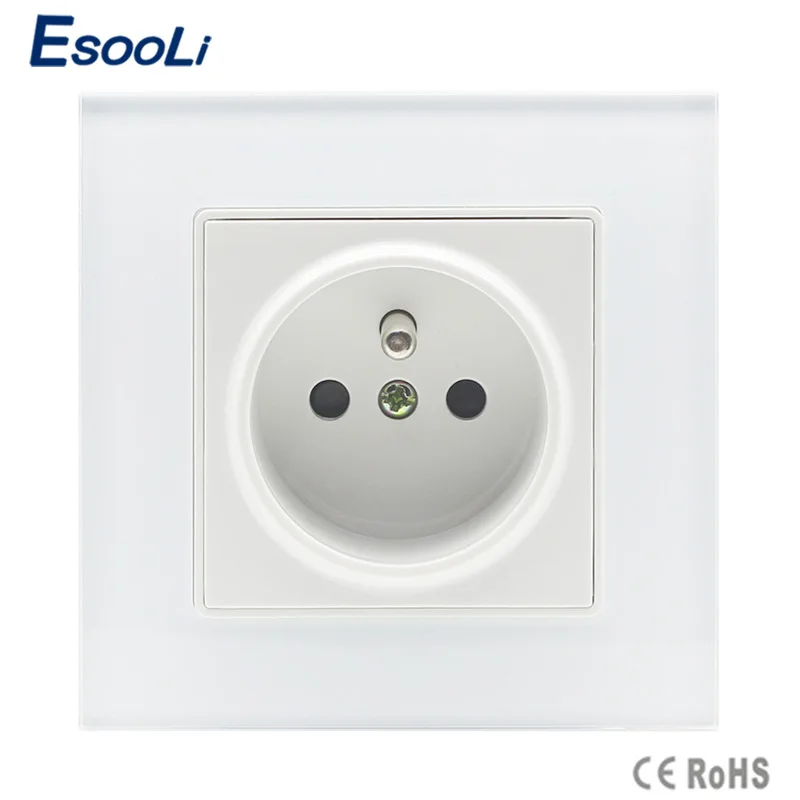 Free shipping Luxury French Socket white Crystal Glass Switch 2 Pin French Wall Plug Socket,tempered Crystal Glass Panel
Free shipping Luxury French Socket white Crystal Glass Switch 2 Pin French Wall Plug Socket,tempered Crystal Glass Panel