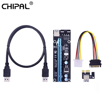 CHIPAL 10pcs 60CM PCI Express PCI-E 1X to 16X Riser Card with USB 3.0 Cable + SATA to 4Pin Molex Power Cord for BTC LTC Mining
CHIPAL 10pcs 60CM PCI Express PCI-E 1X to 16X Riser Card with USB 3.0 Cable + SATA to 4Pin Molex Power Cord for BTC LTC Mining