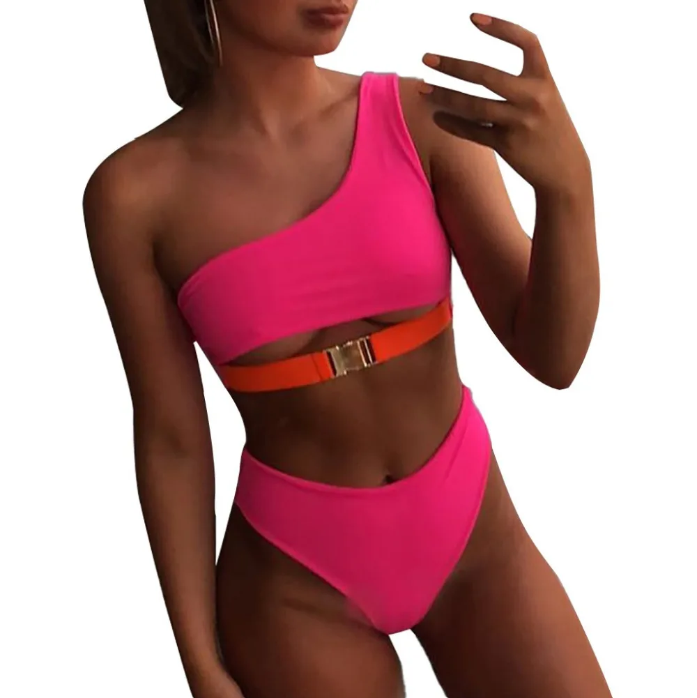 Swimwear women Sexy Swimsuit Female High Waist Fashion Beach Bikini One Shoulder Pure Set Swimsuit Beachwear Swimwear
Swimwear women Sexy Swimsuit Female High Waist Fashion Beach Bikini One Shoulder Pure Set Swimsuit Beachwear Swimwear