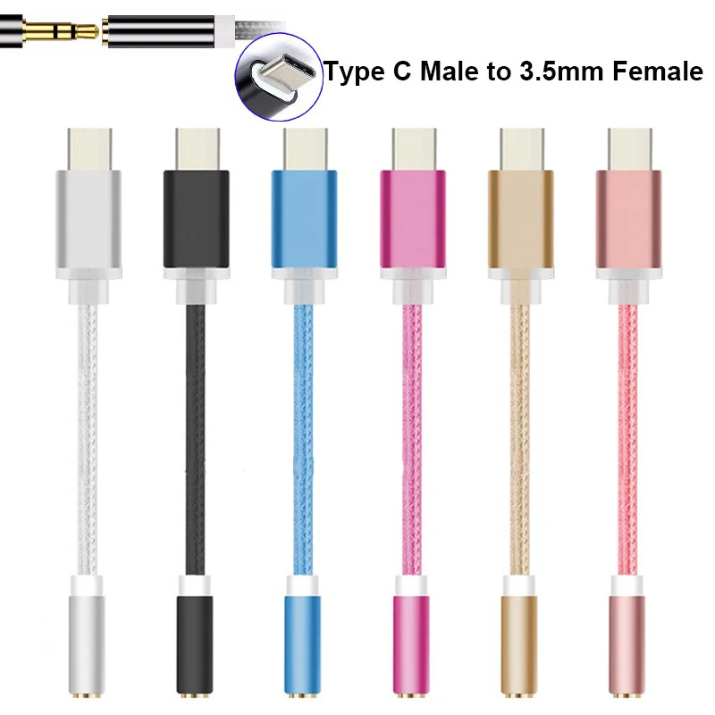 USB Type C Audio Cable Type C Male To 3.5mm Female Headphone Jack Adapter Earphone Adapter for Samsung A8 A9 2018 Huawei ZTE
USB Type C Audio Cable Type C Male To 3.5mm Female Headphone Jack Adapter Earphone Adapter for Samsung A8 A9 2018 Huawei ZTE